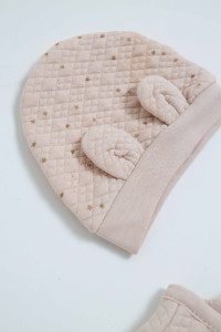 Комбинезон с шапочкой Caramell Bear, для мальчика, хлопок, 0-9 м