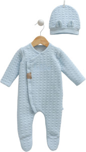 Комбинезон с шапочкой Caramell Bear, для мальчика, хлопок, 0-9 м