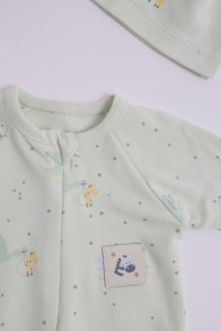 Комбинезон с шапочкой Caramell Hello Lion, для мальчика, хлопок, 0-9 м