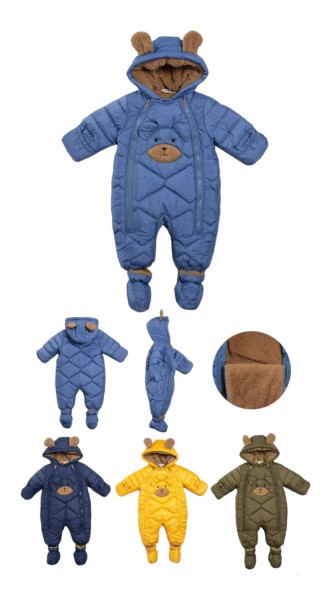 Комбинезон еврозима Мышка, для мальчика, плащевка/велсофт, 6-24 м