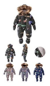 Комбинезон для мальчика Animals, плащевка/велсофт, еврозима, 6-24 м