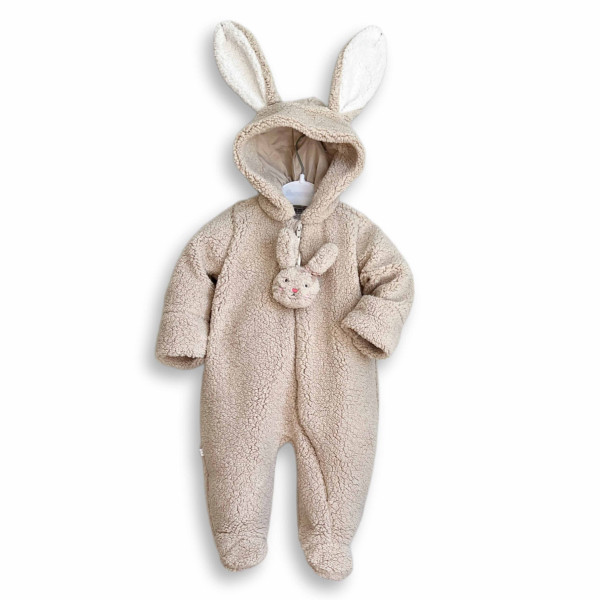Комбинезон с капюшоном Caramell Best Rabbit, на молнии, шерпа, 0-9 м