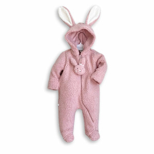 Комбинезон с капюшоном Caramell Best Rabbit, на молнии, шерпа, 0-9 м