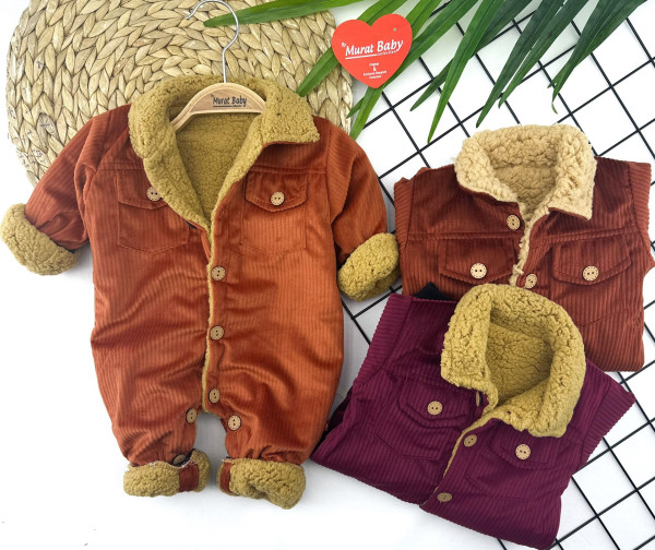 Комбинезон детский MuratBaby, велвет/велсофт, 1-12 м