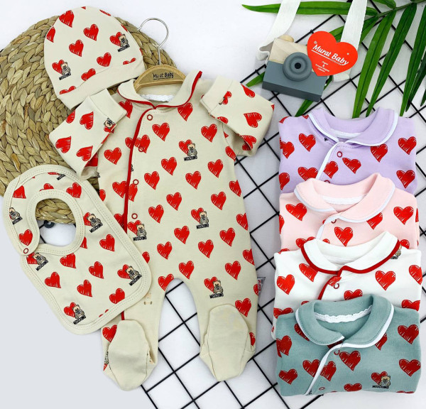 Комплект одежды для девочки MuratBaby Moschino, 3 элемента, интерлок, 1-12 м