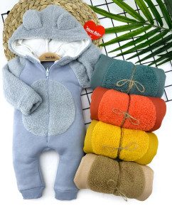Комбинезон детский MuratBaby, с начесом/велсофт, 1-12 м