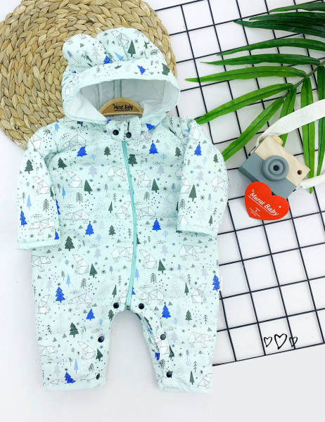 Комбинезон детский MuratBaby Белый медведь, плащевка, 6-18м