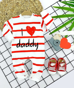 Комбинезон детский MuratBaby I Love Daddy, унисекс, хлопок, 1-12 м