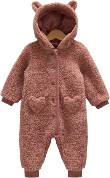 Комбинезон демисезонный Caramell Lux Bear, шерпа на подкладке, 3-18 м