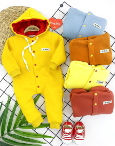 Комбинезон детский MuratBaby 7300, с начесом, 3-18 м