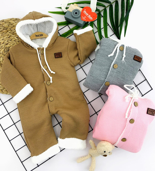 Комбинезон детский MuratBaby Вязаный, велсофт, 3-18 м