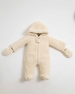 Комбинезон демисезонный Caramell Winter Star Boy Мишка, шерпа, хлопковая подкладка, 1-12 m