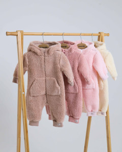 Комбинезон демисезонный Caramell Winter Star Girl, шерпа, 1-12 m