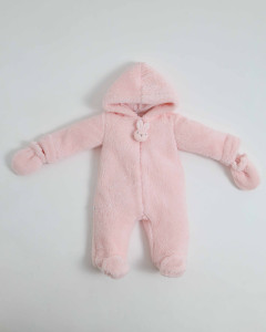 Комбинезон демисезонный Caramell Winter Star Girl Зайка, шерпа, хлопковая подкладка, 1-12 m