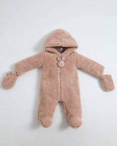 Комбинезон демисезонный Caramell Winter Star Girl Зайка, шерпа, хлопковая подкладка, 1-12 m