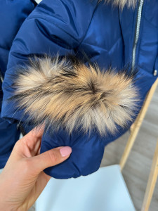 Комбинезон-трансформер зимний NT Украина, овчина/велсофт, с натур.мехом, однотон, до 2-х лет