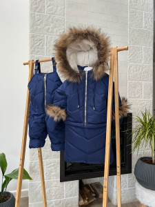 Комбинезон-трансформер зимний NT Украина, овчина/велсофт, с натур.мехом, однотон, до 2-х лет