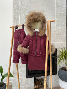 Комбинезон-трансформер зимний NT Украина, овчина/велсофт, с натур.мехом, однотон, до 2-х лет