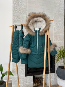 Комбинезон-трансформер зимний NT Украина, овчина/велсофт, с натур.мехом, однотон, до 2-х лет