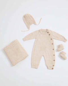 Комплект детской одежды BabyMy, унисекс, вязаный, шерсть/акрил, 1-9m