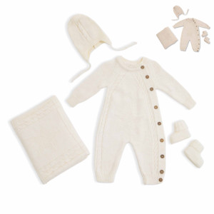 Комплект детской одежды BabyMy, унисекс, вязаный, шерсть/акрил, 1-9m