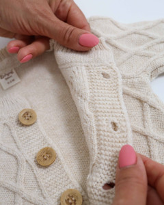 Комбинезон с шапкой BabyMy, вязаный, шерсть/акрил, 1-12m