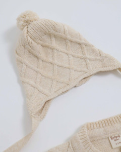 Комбинезон с шапкой BabyMy, вязаный, шерсть/акрил, 1-12m