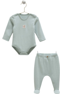 Комплект детской одежды Caramell Hello Forest, 2 элемента, хлопковый, 0-3 м