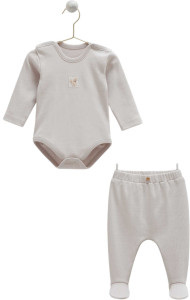 Комплект детской одежды Caramell Hello Forest, 2 элемента, хлопковый, 0-3 м