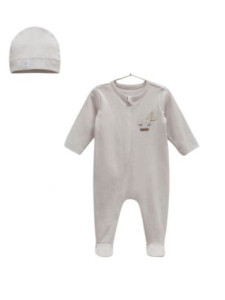 Комбинезон детский Caramell Hello Forest с шапочкой, унисекс, хлопковый, 1-3 м