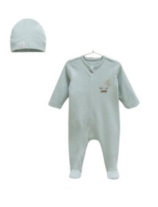 Комбинезон детский Caramell Hello Forest с шапочкой, унисекс, хлопковый, 1-3 м