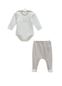 Комплект детской одежды Caramell Hello Forest, унисекс, хлопковый, 1-3 м