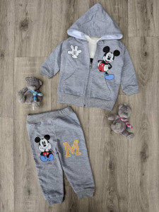 Комплект одежды для мальчика Babydoss Mickey, 3 элемента, двунить, 6-24 м