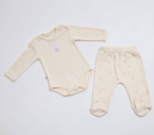 Комплект детской одежды Caramell Cute Bear, 2 элемента, хлопковый, 0-3 м