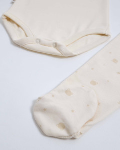 Комплект детской одежды Caramell Cute Bear, 2 элемента, хлопковый, 0-3 м