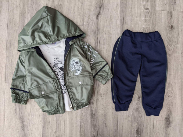 Комплект одежды для мальчика Donino Космонавт, 3 элемента, двунить/плащевка, 3-18 м