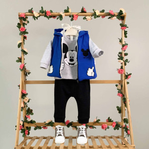 Комплект одежды для мальчика Minice Mickey, 3 элемента, двунить, 6-24 м