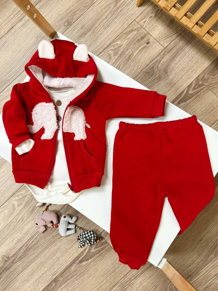 Костюм детский Murat Baby Слоник, 3 элемента, велсофт/ с начесом, 6-24 м