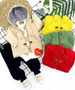 Костюм для детей MuratBaby Мишка, 3 элемента, с начесом, 6-24 м