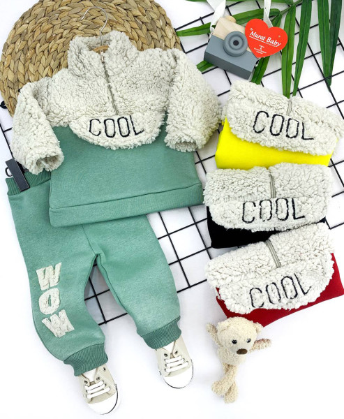 Комплект детской одежды MuratBaby Cool, шерпа/футер с начесом, 2 элемента, 6-24 м