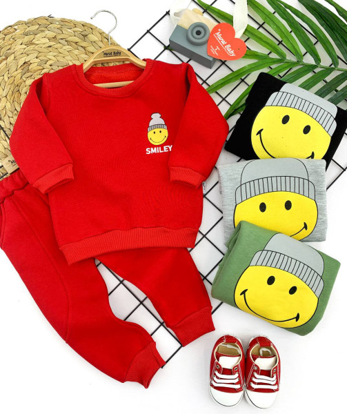 Комплект детской одежды MuratBaby Смайлик, 2 элемента, футер с начесом, 6-24 м