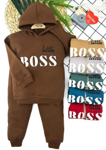 Костюм спортивный Murat Baby Little Boss, для мальчика, трехнитка, 18м-5 лет