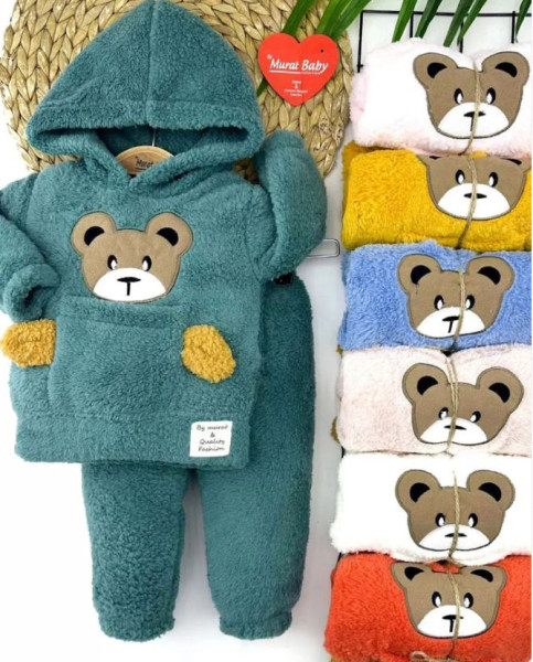 Костюм детский Murat Baby Мишка, унисекс, велсофт, 1-12 м