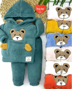 Костюм детский Murat Baby Мишка, унисекс, велсофт, 1-12 м