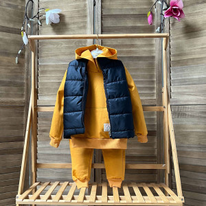 Костюм спортивный с жилеткой Partner, унисекс, двунить/плащевка, 18м-5 лет