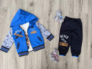 Комплект одежды для мальчика Star Never Stop, 3 элемента, двунить, 6-24 м