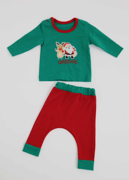 Костюм для мальчика Tiny World Cristmas, 2 элемента, хлопок, 3-18 м