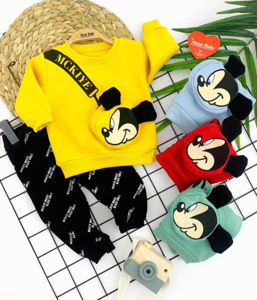 Комплект одежды для мальчика MuratBaby Микки, футер с начесом, 2 элемента, 9-36 м