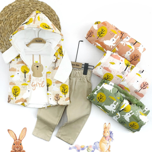 Комплект одежды для девочки MuratBaby Little Girl, 3 элемента, 9-36 м