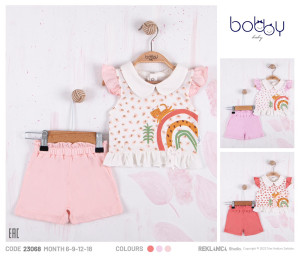 Костюм для девочки Bobby Baby Little Gepard, хлопковый, летний, 3-18 м